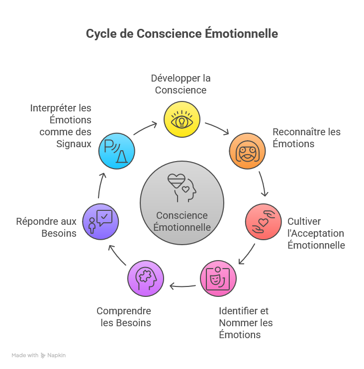 Cycle de conscience émotionnelle pour comprendre ses besoins
