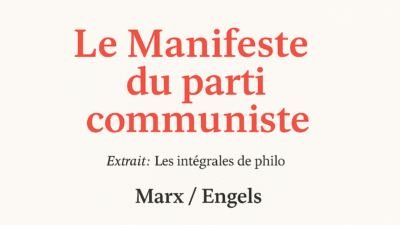 Manifeste du parti communiste Karl Marx